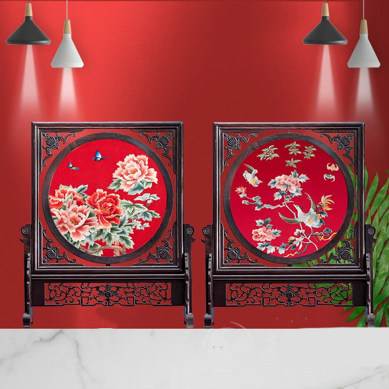 2-Sided Oriental Embroidery Art Display | 14 Unique Design Combinations