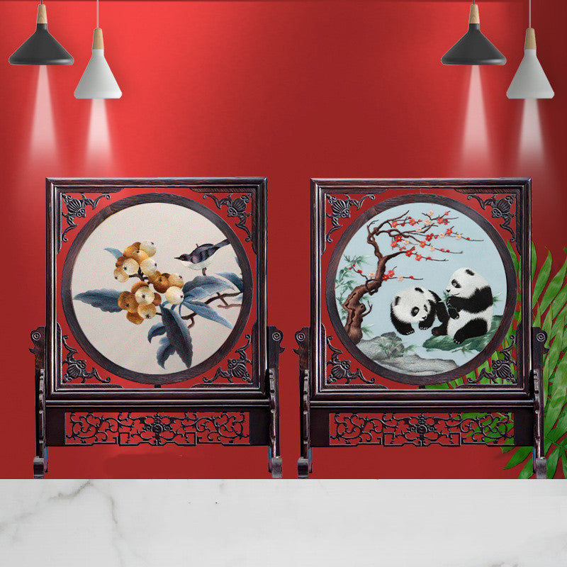 2-Sided Oriental Embroidery Art Display | 14 Unique Design Combinations