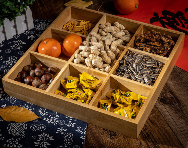 Organic Bamboo Food Display Tray | 5 Sizes