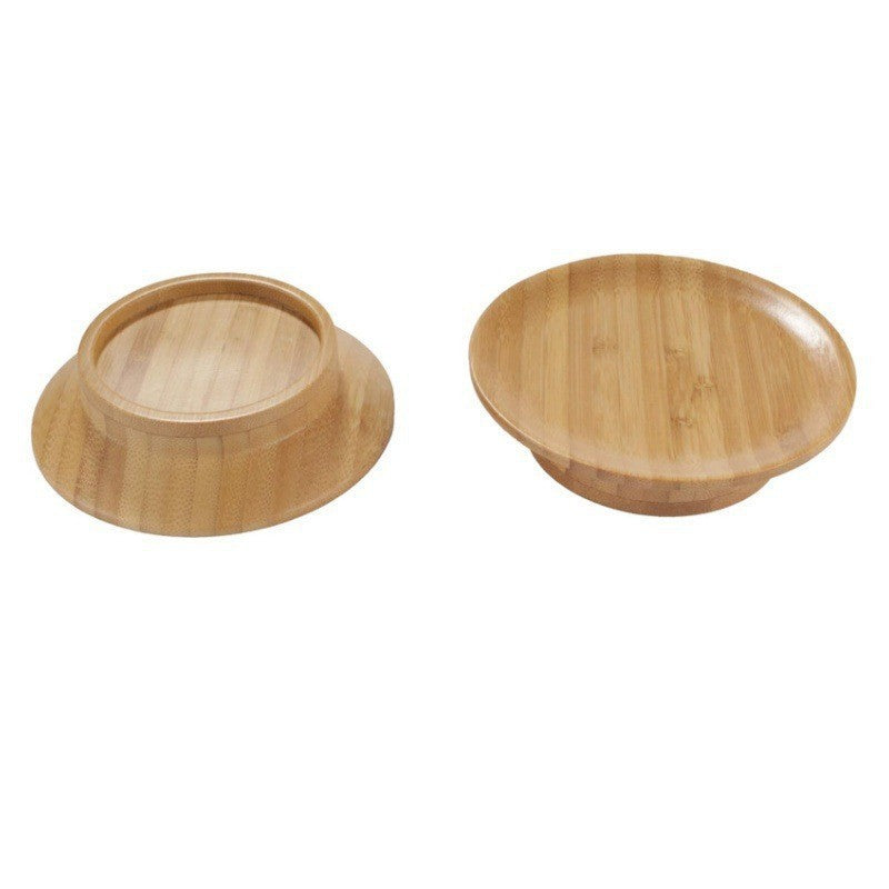 Dual-Use Bamboo Coaster and Wine Glass Lid