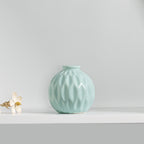 Pastel Lotus Series | Round Glazed Porcelain Vase (5 Colours)