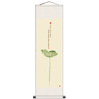 Lotus Scroll Art on Handmade Rice Paper | 5 Designs | 8 Sizes