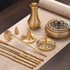 Exquisite Copper Incense Tools 12-Pieces Set