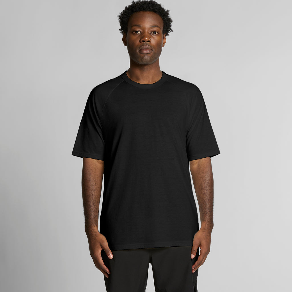 ASUREI Men Active Staple Blend Tee | 2 Colours | Black
