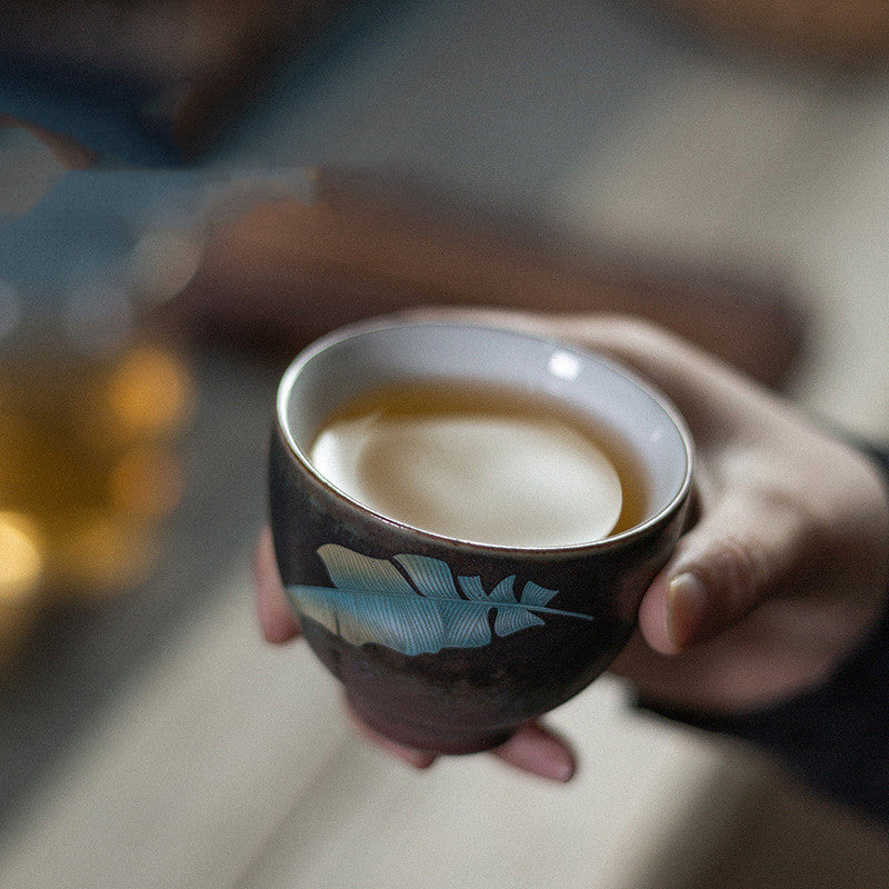 5 Blessings Ceramic Tea Cups Set