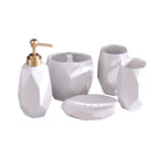 Zen Geometric Bathroom Vanity 5-Piece Set | 2 Colours | White