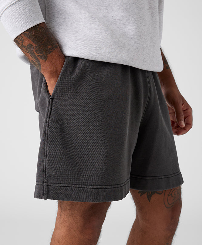 ASUREI Men Eco-Friendly 18” Relax Faded Track Shorts | 3 Colours | Faded Grey