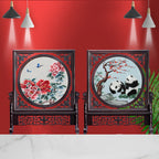 2-Sided Oriental Embroidery Art Display | 14 Unique Design Combinations