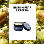 ASUREI Travel Tin Scented Candle Series | British Pear and Freesia (10 Scents)