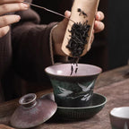 Auspicious Crane Tea Cups 11-Piece Set