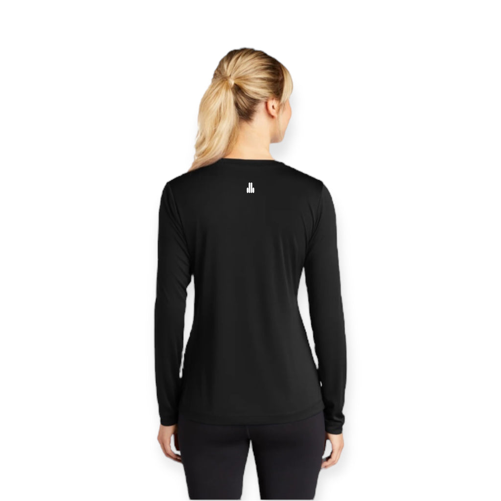 ASUREI Ladies Active V-Neck Long Sleeve Tee