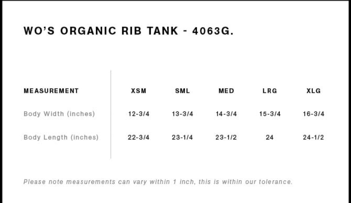 ASUREI Ladies Organic Rib Tank