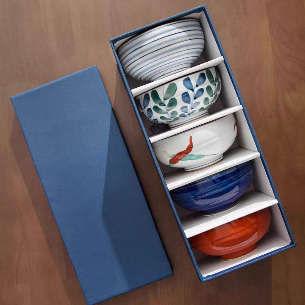 Premium Japanese 5 Bowls Gift Set