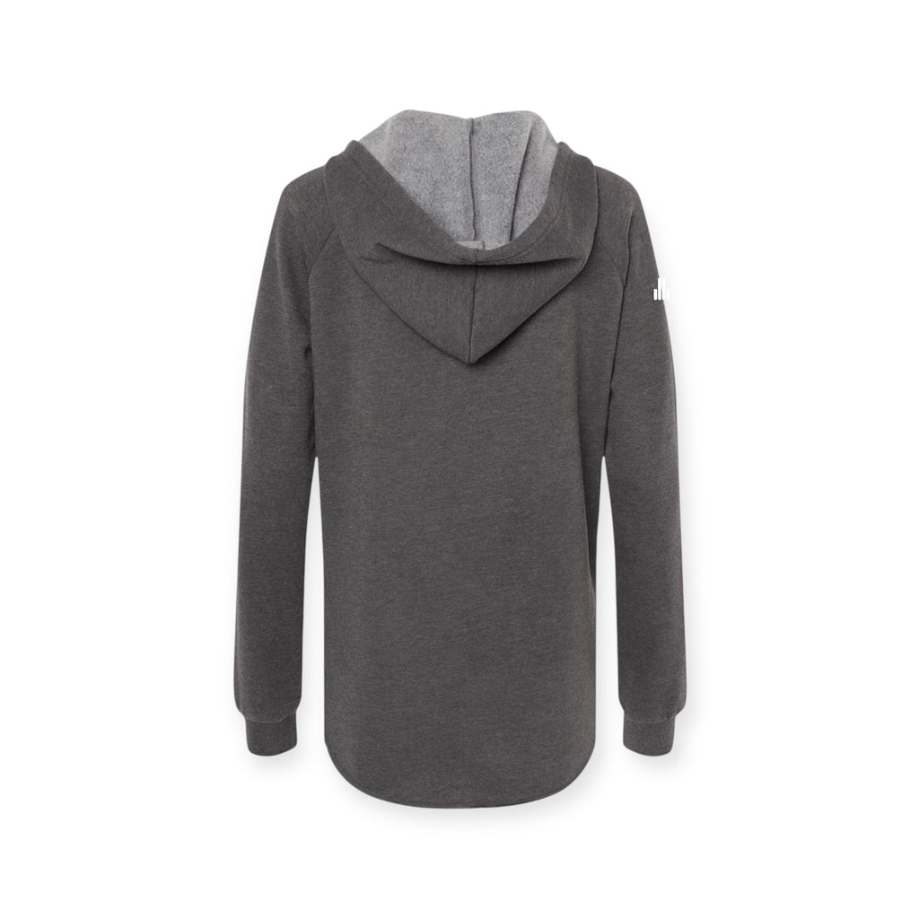 ASUREI Ladies Lightweight Wash Hooded Sweatshirt