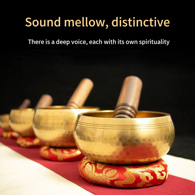 ASUREI Copper Singing Bowl with Wooden Mallet (4 Sizes)