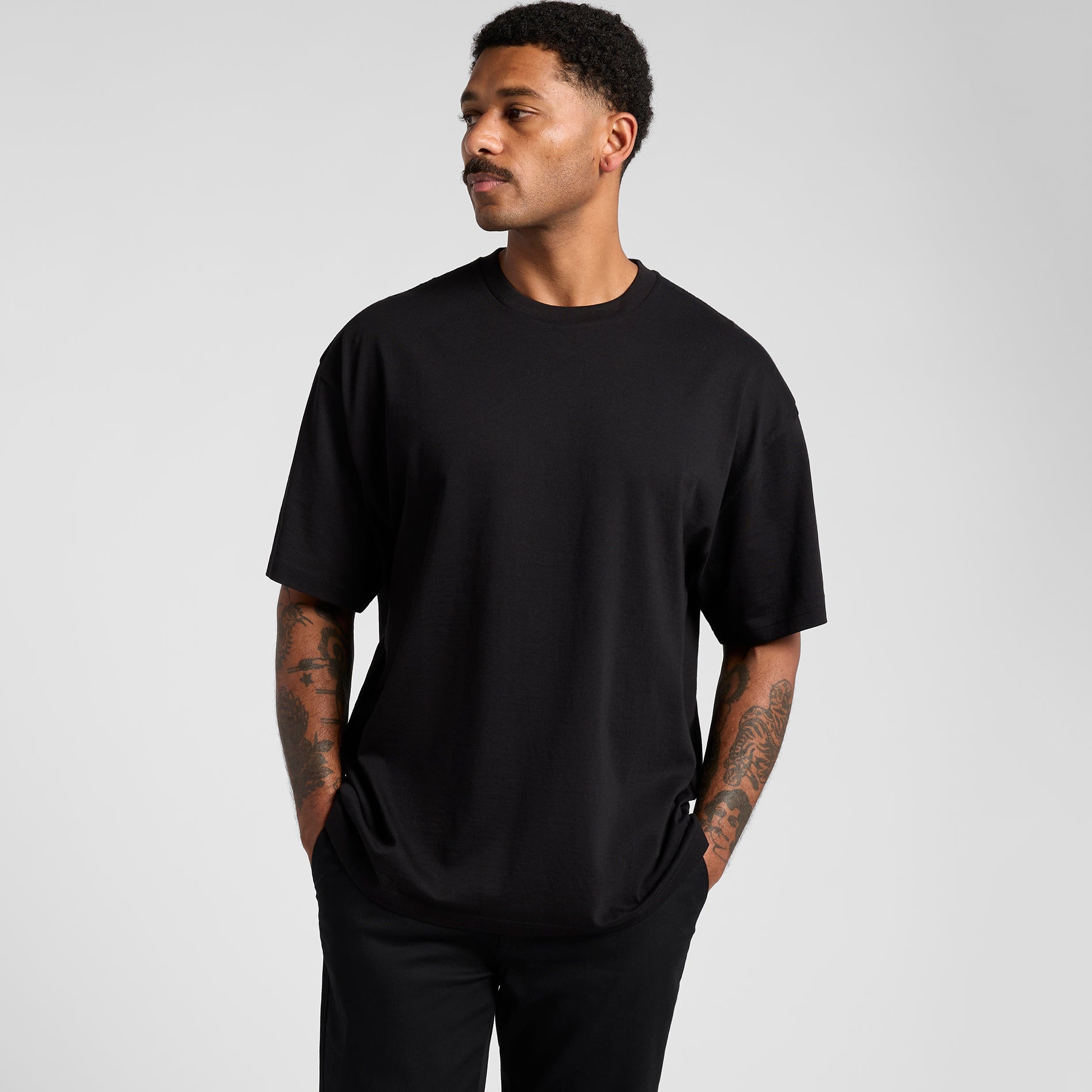 ASUREI Men Premium Block Oversized Tee