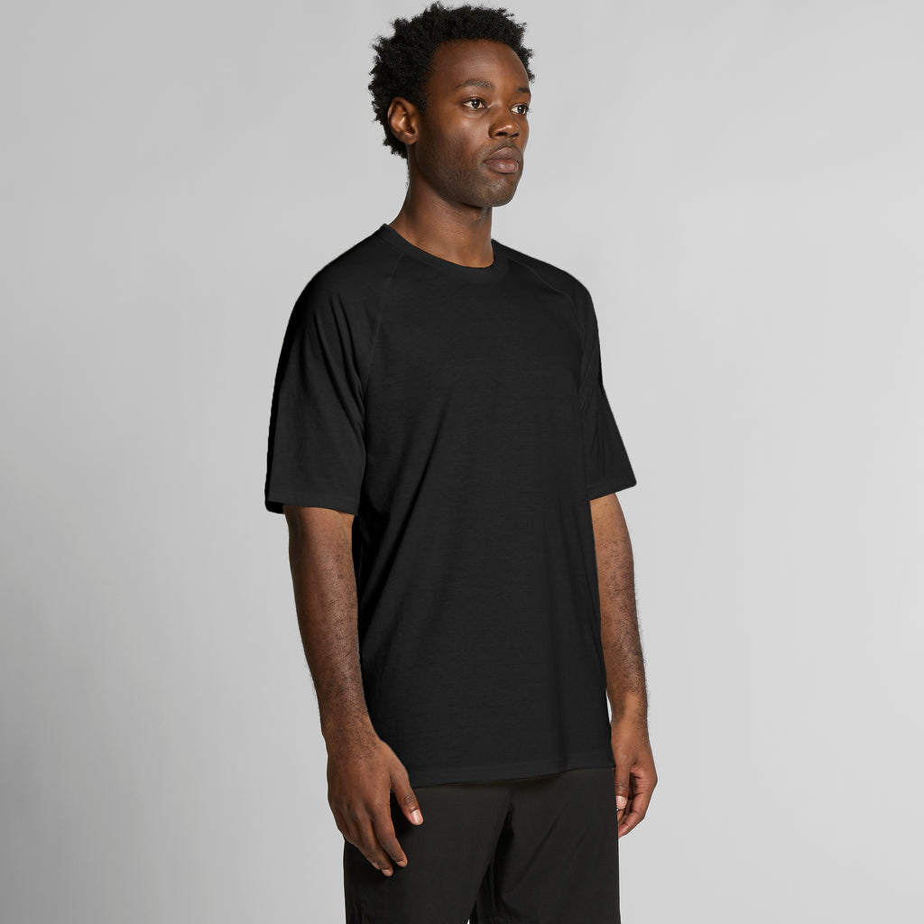 ASUREI Men Active Staple Blend Tee | 2 Colours | Black