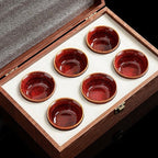 Colour Glazed Ceramic Tea Cup Gift Set