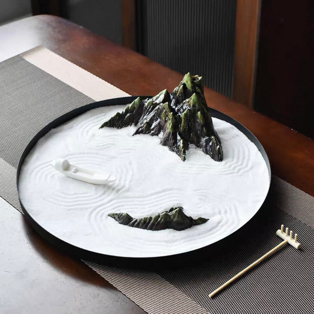 Oriental Mountain Landscape Sand Display Tray
