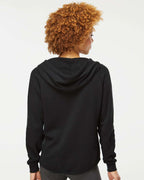 ASUREI Ladies Lightweight Wash Zip Hoodie