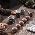 Auspicious Crane Tea Cups 11-Piece Set