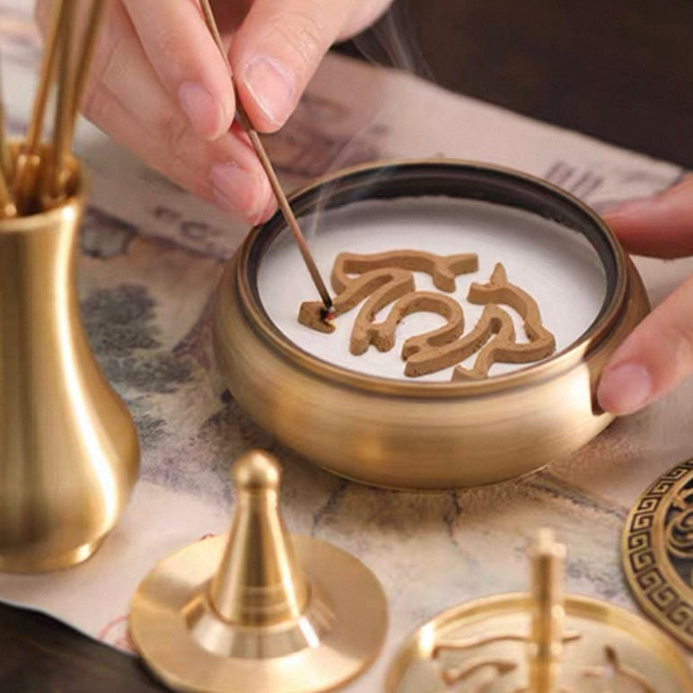 Exquisite Copper Incense Tools 12-Pieces Set