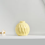 Pastel Lotus Series | Round Glazed Porcelain Vase (5 Colours)