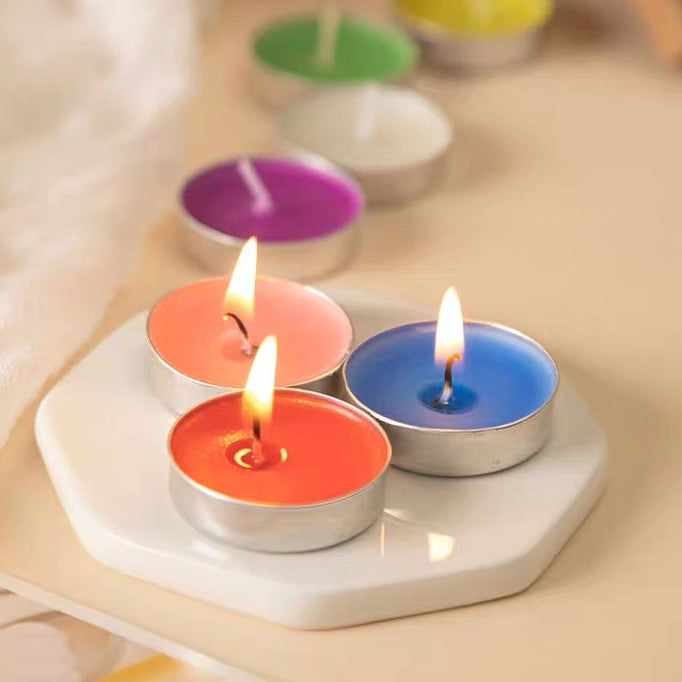 Tealight Candles – 10pcs Pack | 7 Vibrant Colours