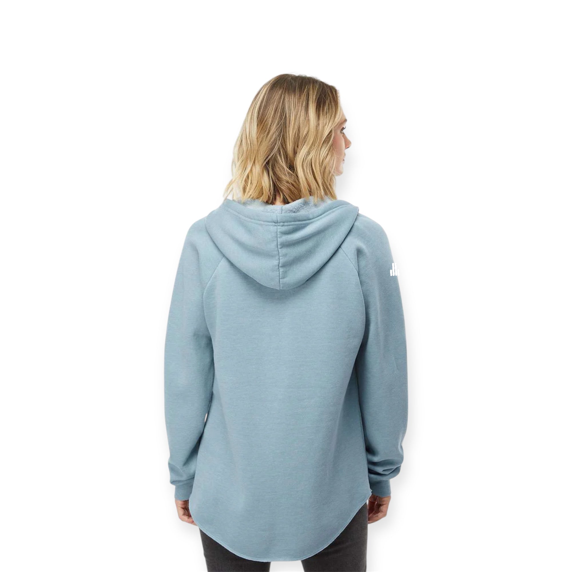ASUREI Ladies Lightweight Wash Hooded Sweatshirt