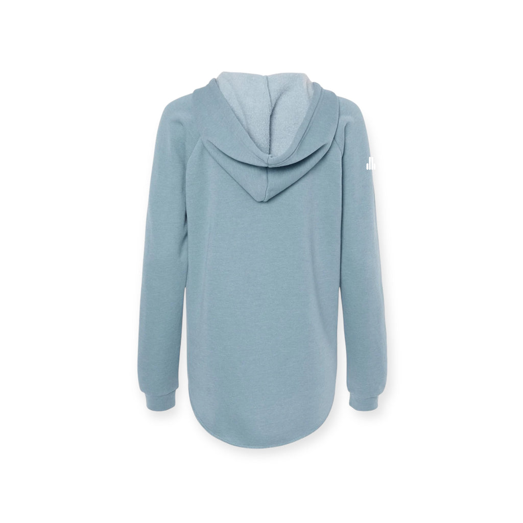 ASUREI Ladies Lightweight Wash Hooded Sweatshirt