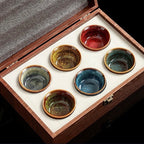 Colour Glazed Ceramic Tea Cup Gift Set