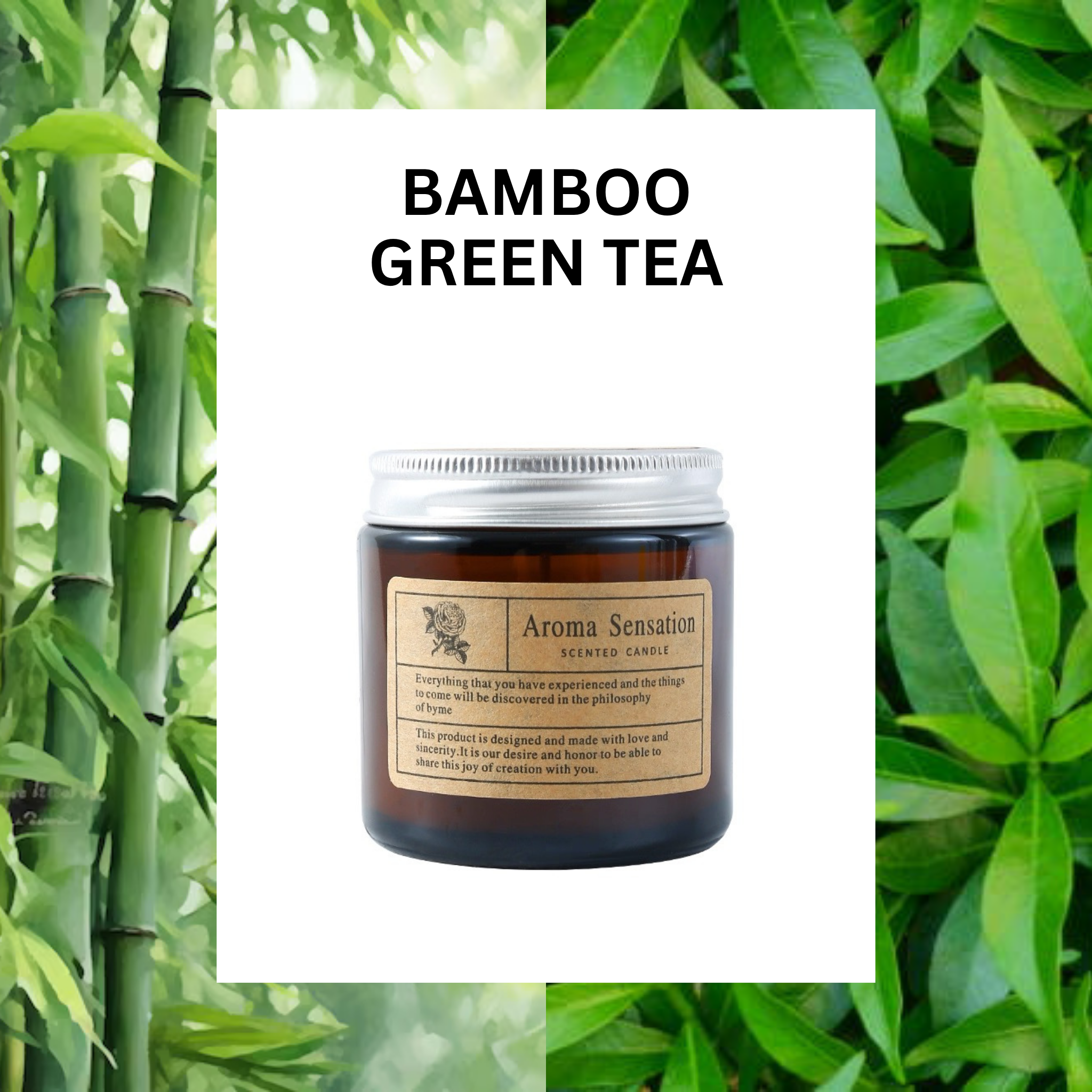ASUREI Bamboo Green Tea Candle