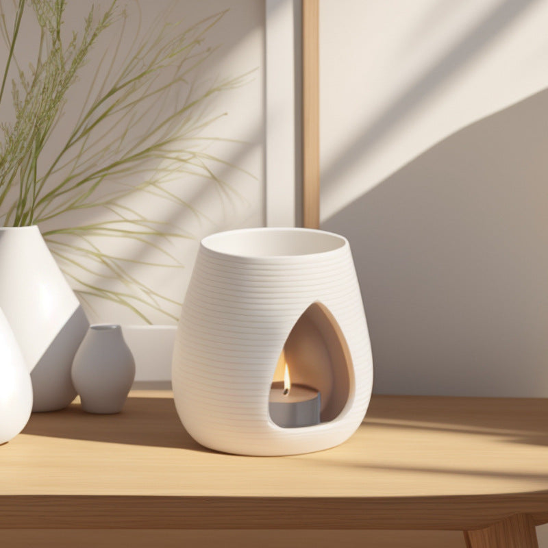 Modern Swirl Ceramic Diffuser Series | 2 Colours | White