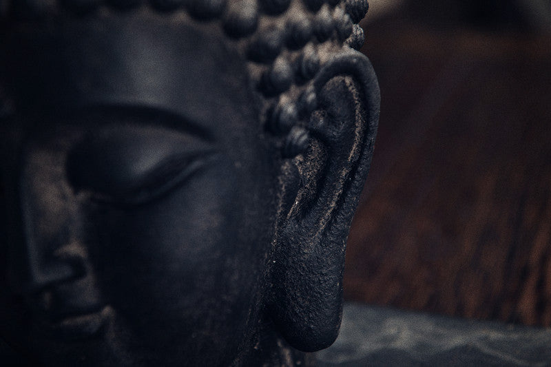 Minimalist Zen Buddha Head Statue