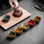 Colour Glazed Ceramic Tea Cup Gift Set