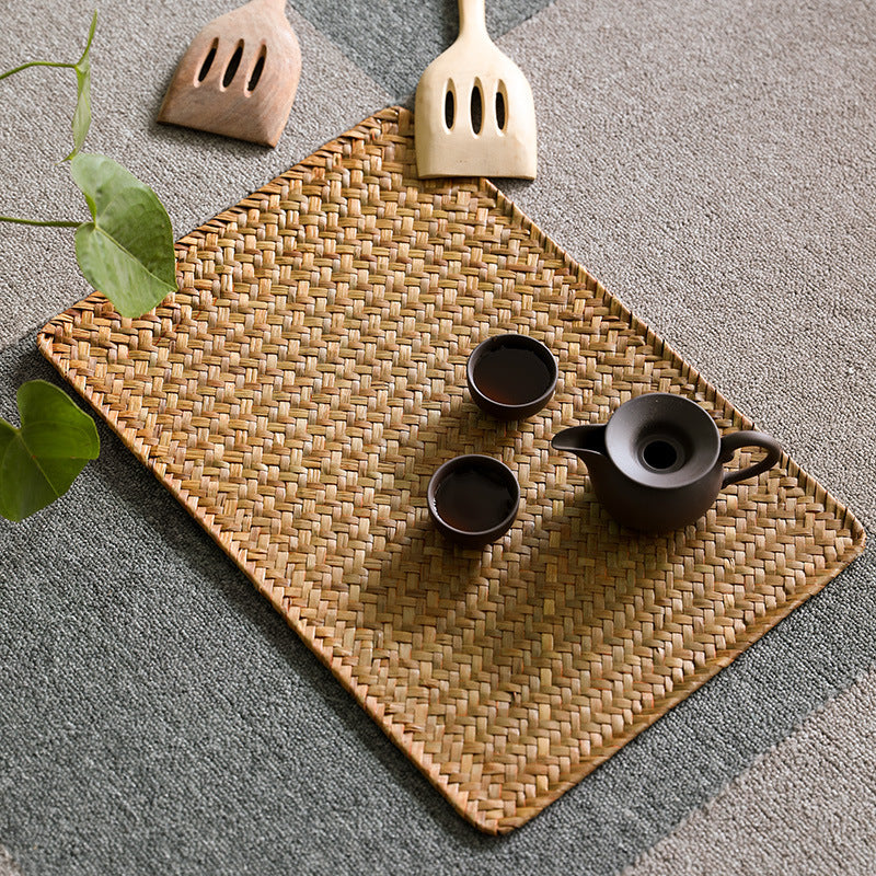 Hand-Woven Straw Tea Mat | 2 Colours