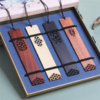 Oriental Wooden Bookmark 4-Piece Gift Set