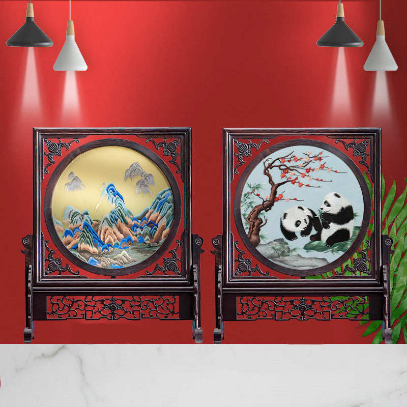 2-Sided Oriental Embroidery Art Display | 14 Unique Design Combinations