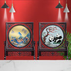 2-Sided Oriental Embroidery Art Display | 14 Unique Design Combinations