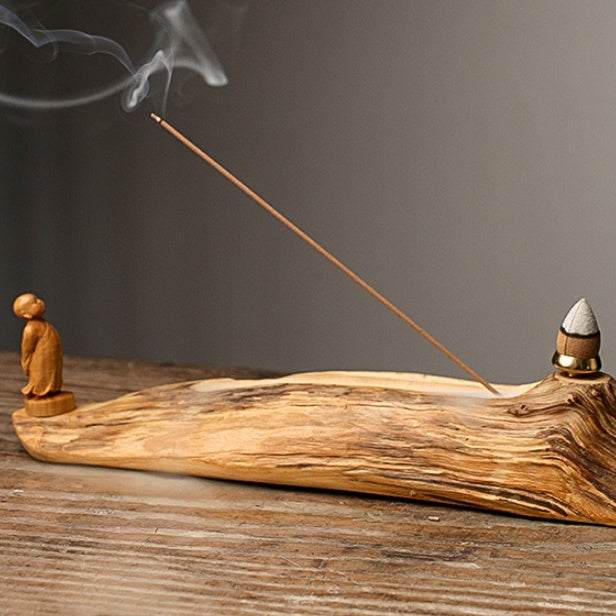 Man on Log Backflow Incense Diffuser